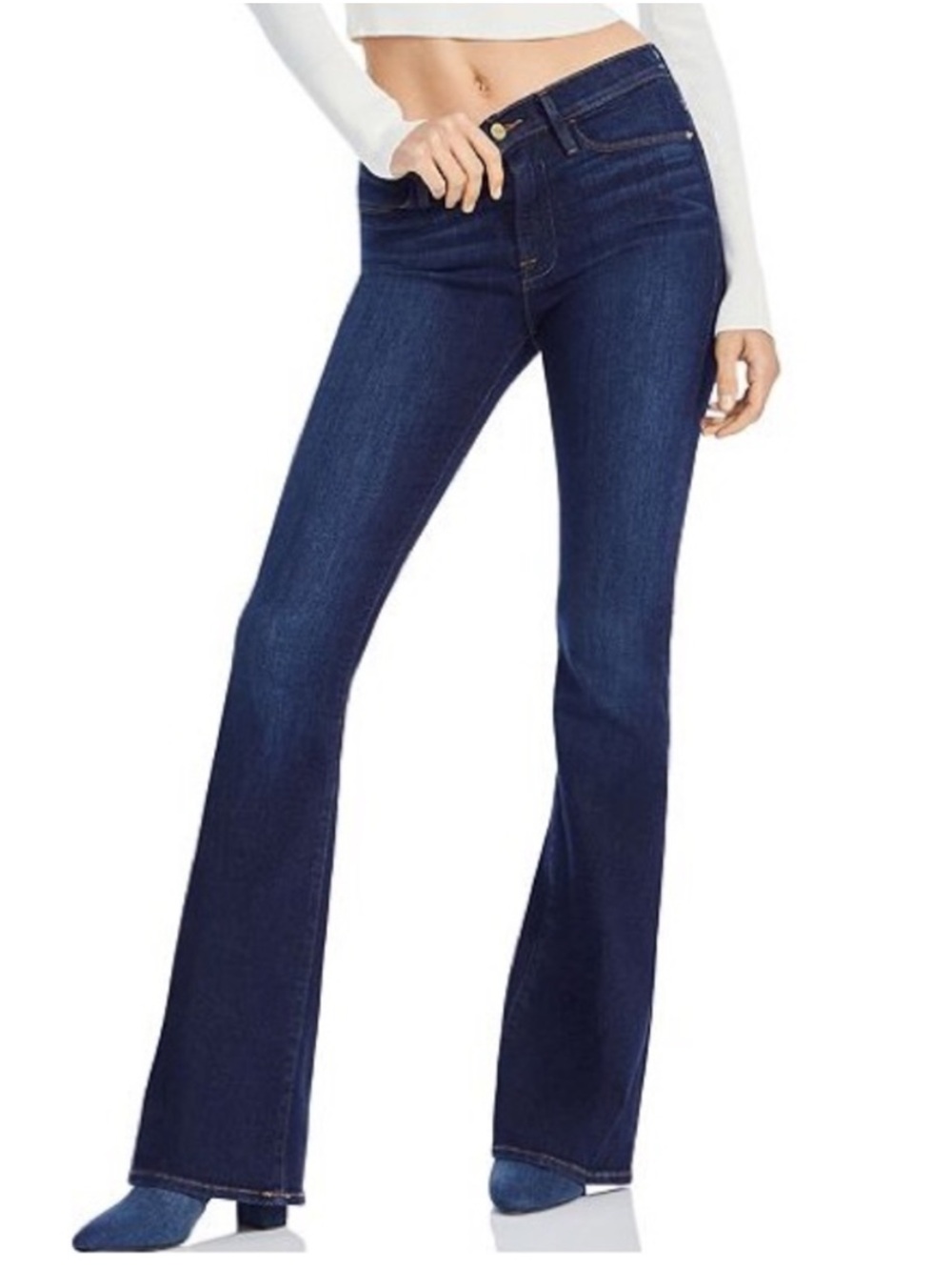 Frame Le Super High Flare Jeans Dark Wash    size 27